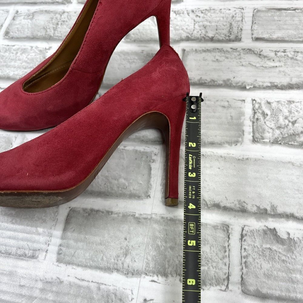 Coach Urban Women's Size 6 Red Suede Classic Pump Heels - Picture 11 of 15